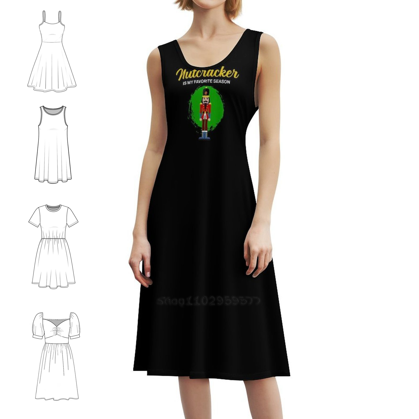 Smocked Dress Women - Любимый сезон, балетное платье Nnutcracker Crew,