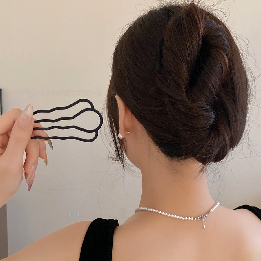 Women Fashion Hair Style - Металлическая U-образная вилка для волос, расчески,