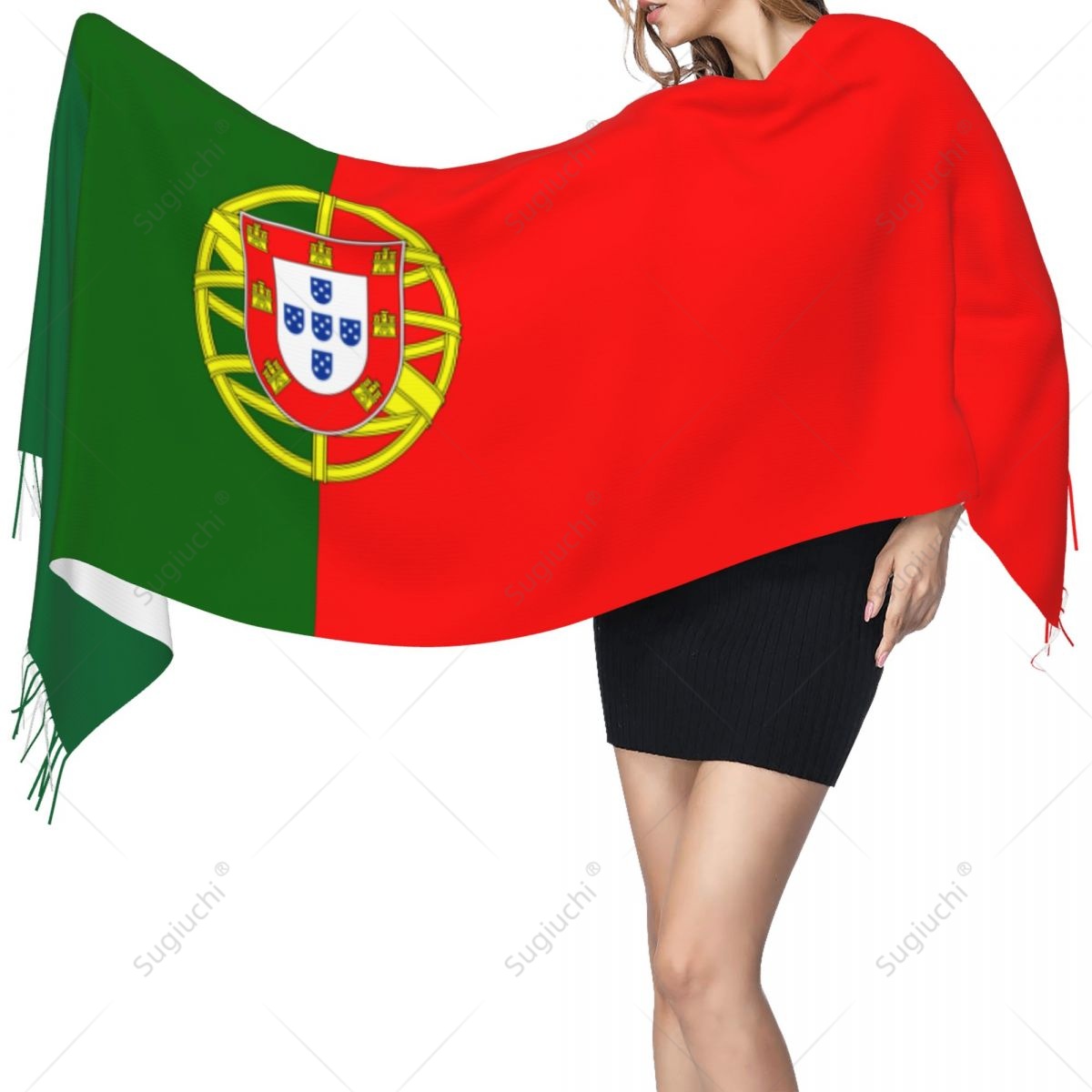 Women'S Fashion Portugal - Шарф с флагом Португалии, теплый шарф-пашмина,