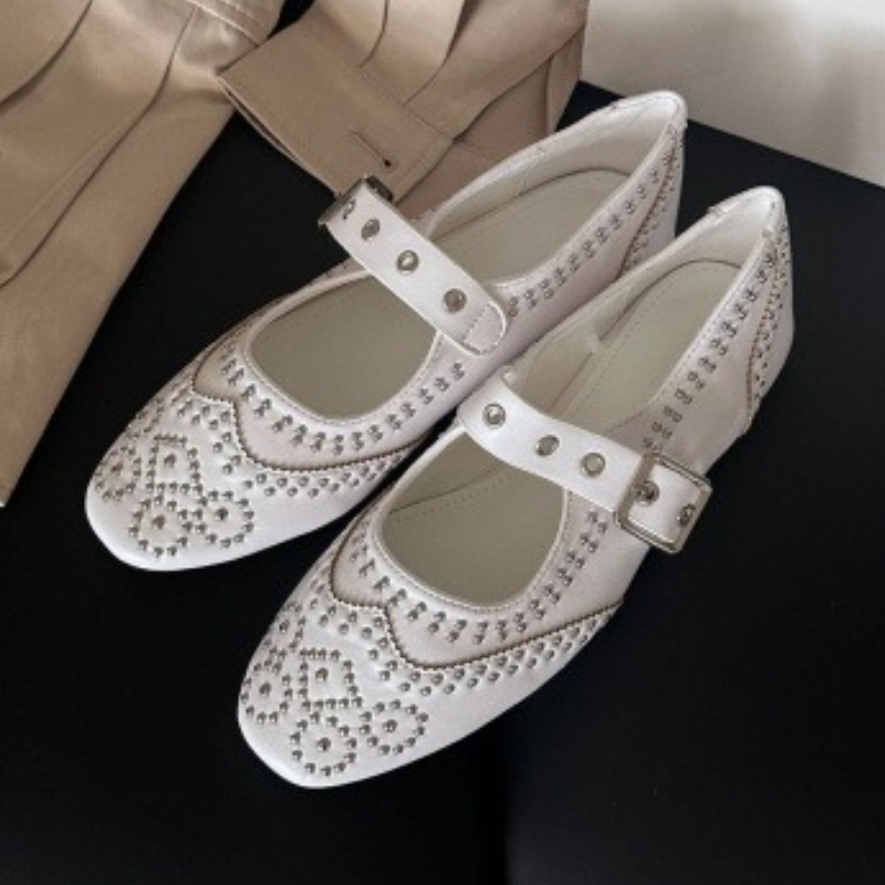 Women'S Fashion Brand Shoes - Женская обувь Мэри Джейн с заклепками