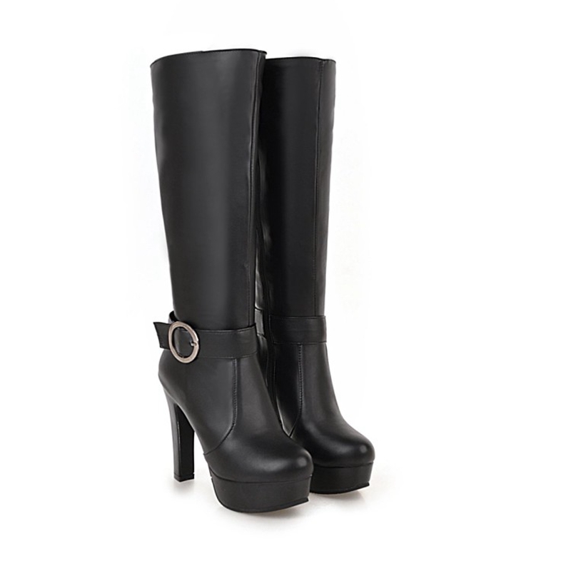 Women'S Fashion Riding Boots - Сапоги до колена Женская мода Осень