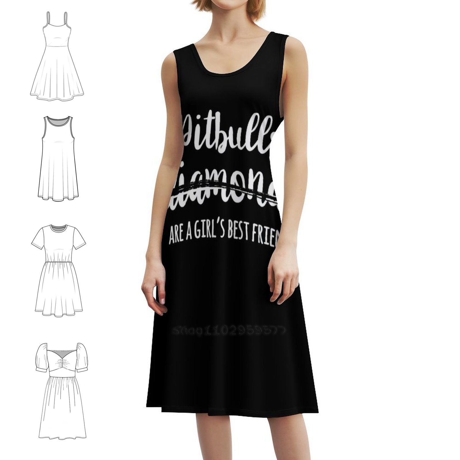 Smocked Dress Women - Платье Pitbulls Are A Girl's Best