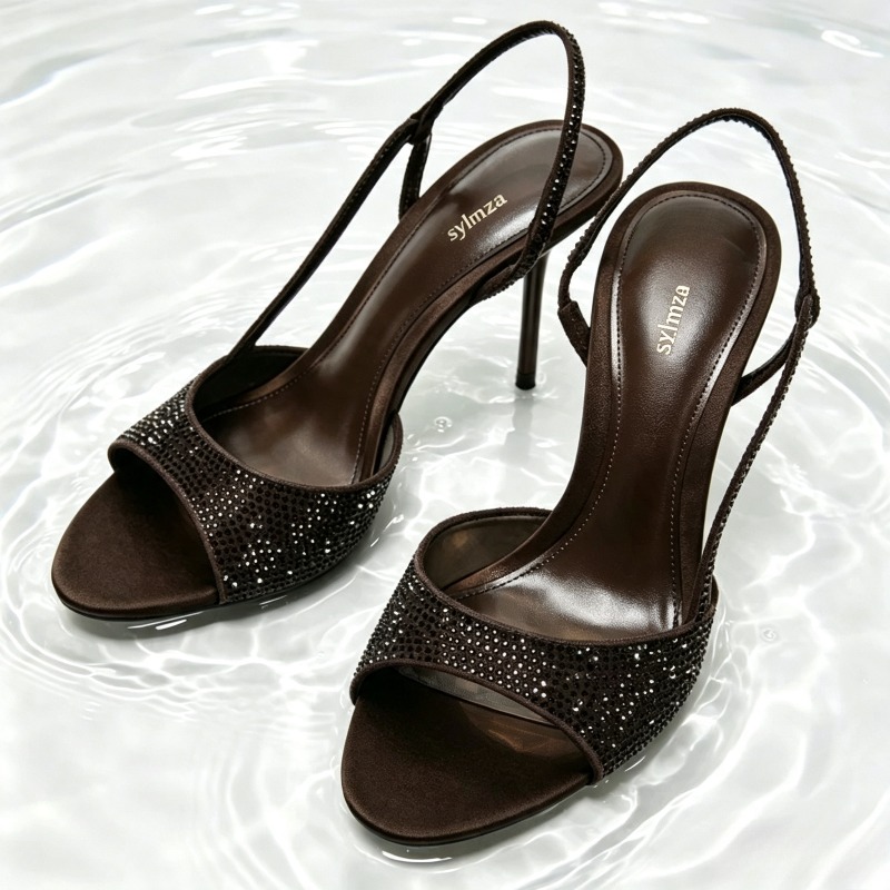 Women'S Fashion Brand Shoes - Модные женские туфли-слингбэки с кристаллами, сексуальные