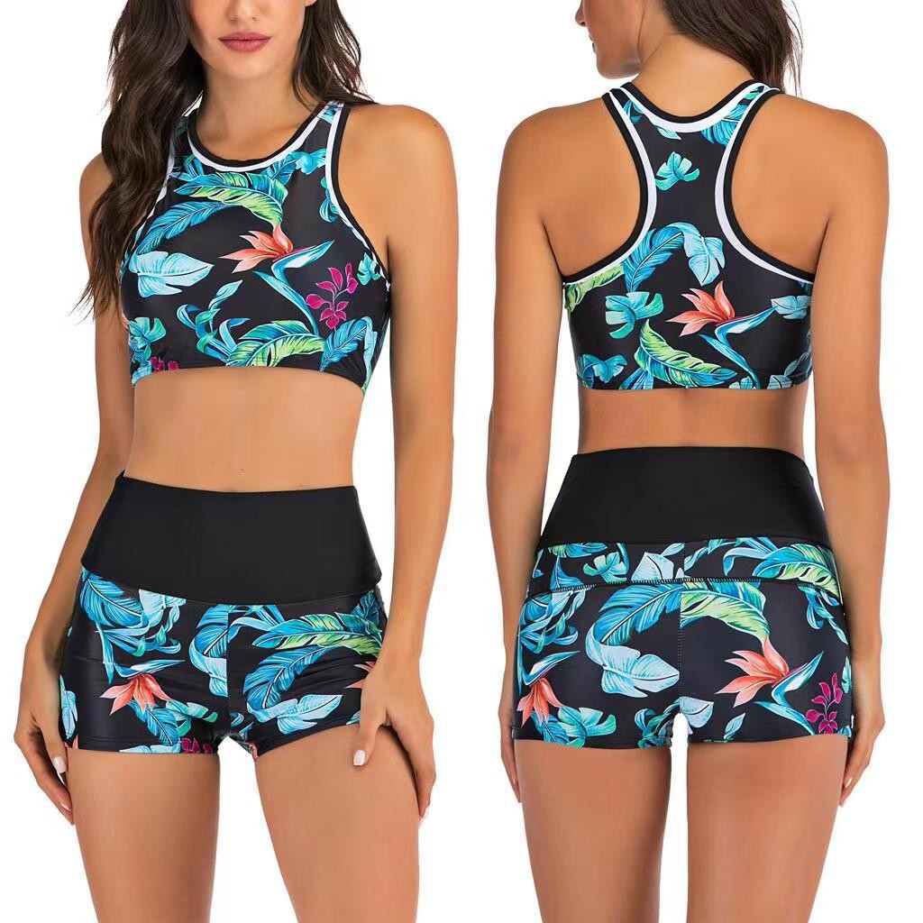 Crop Top Women - Купальник Y2K: женский танкини с шортами,