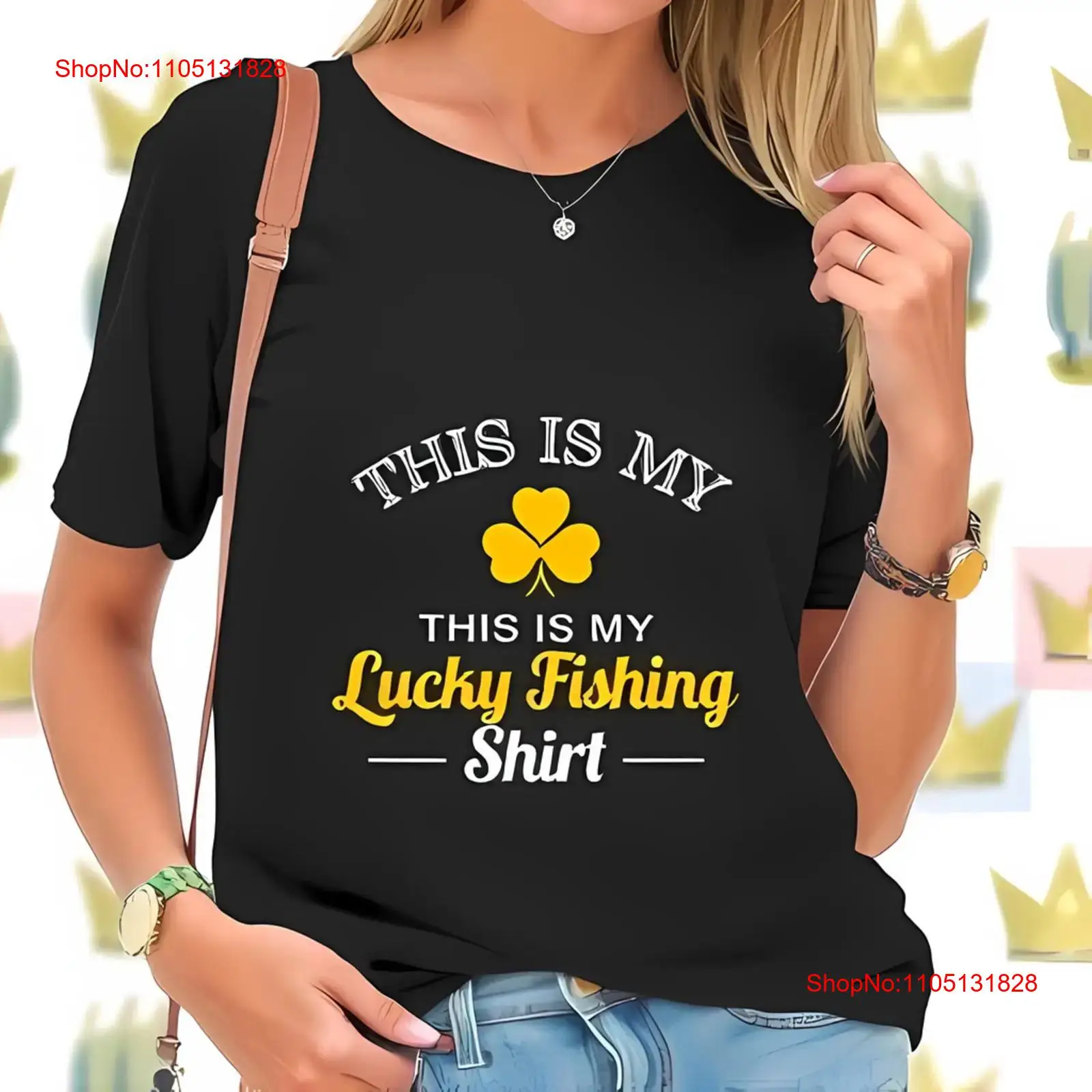 Women'S Fashion Graphic Tees - Женская футболка Lucky Fishing, повседневная хлопковая