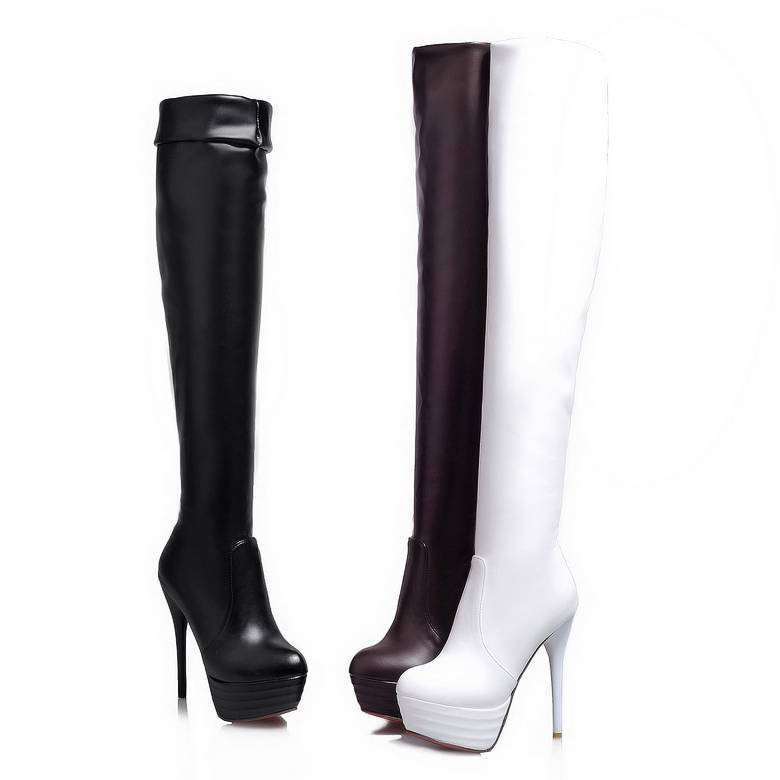 Women'S Fashion Riding Boots - SIMLOVEYO Сапоги до колена на платформе,