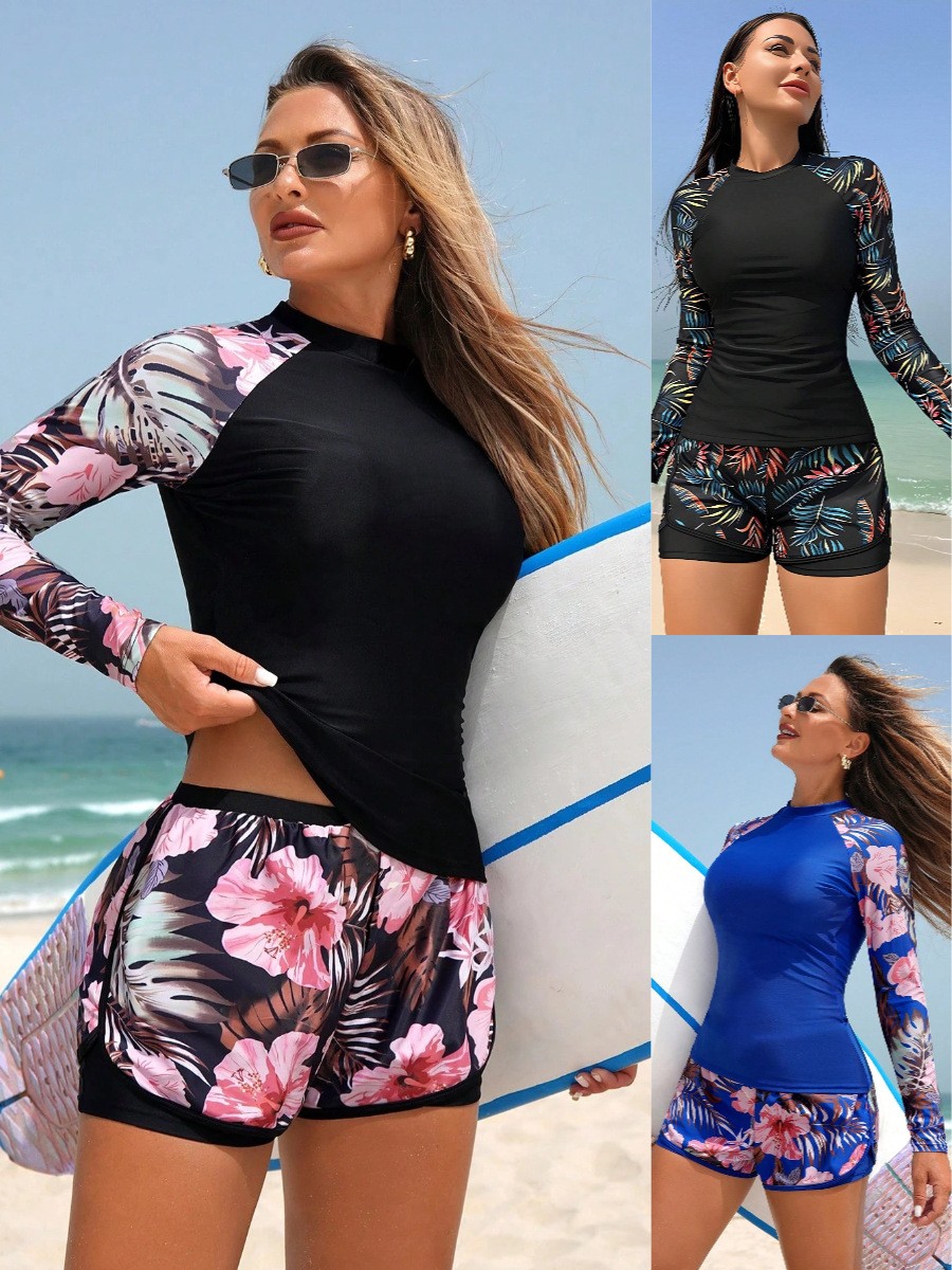 Crop Top Women - Женский комплект танкини Y2K с длинным