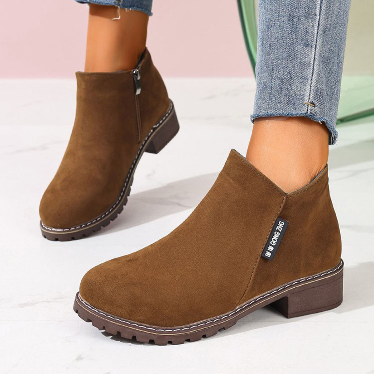 Women'S Fashion Riding Boots - Женские осенне-зимние ботильоны на платформе с