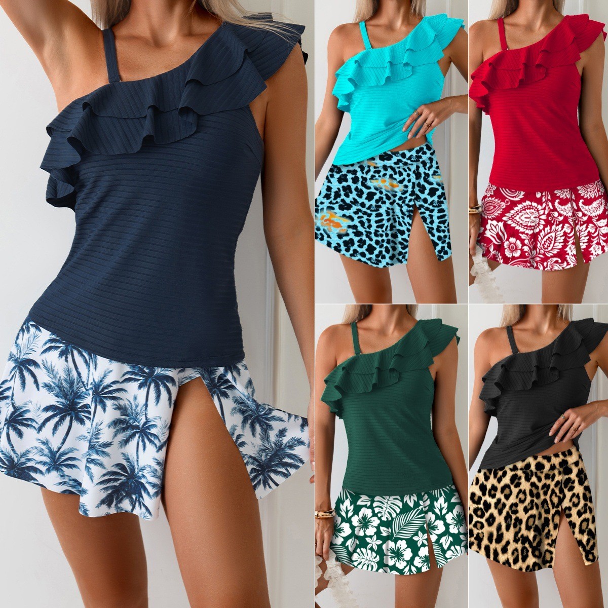 Crop Top Women - Женский комплект танкини: топ без рукавов