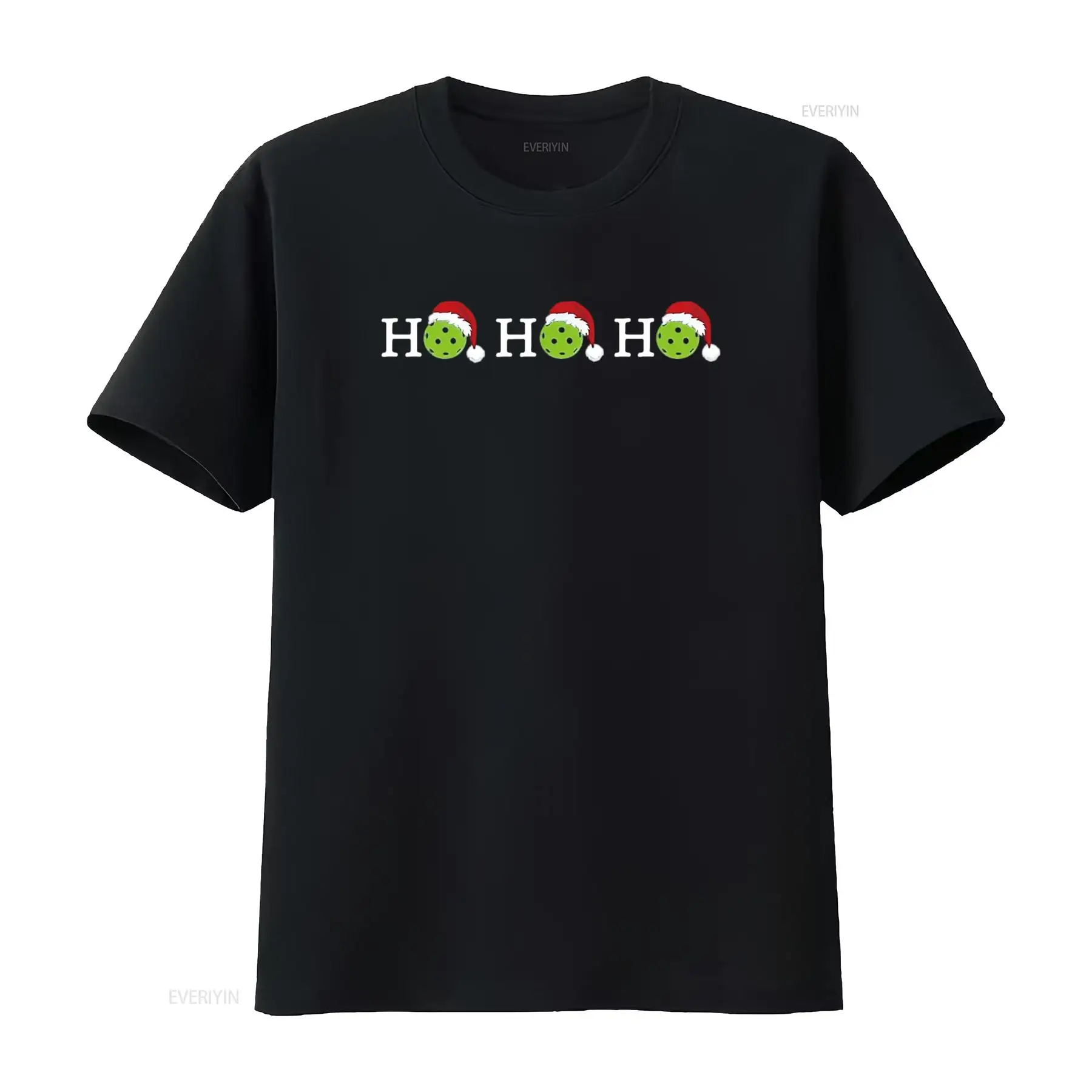 Women'S Fashion Graphic Tees - Рождественская женская футболка Pickleball Ho, черная,