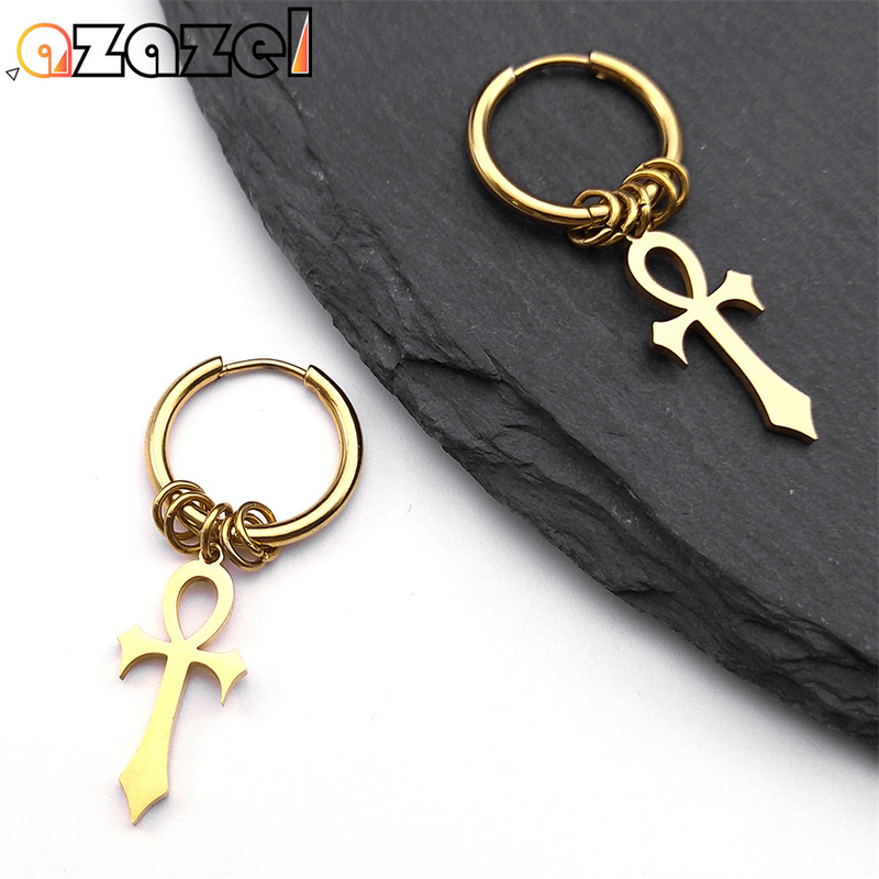Women Fashion Egypt - Женские серьги-кольца из нержавеющей стали, с