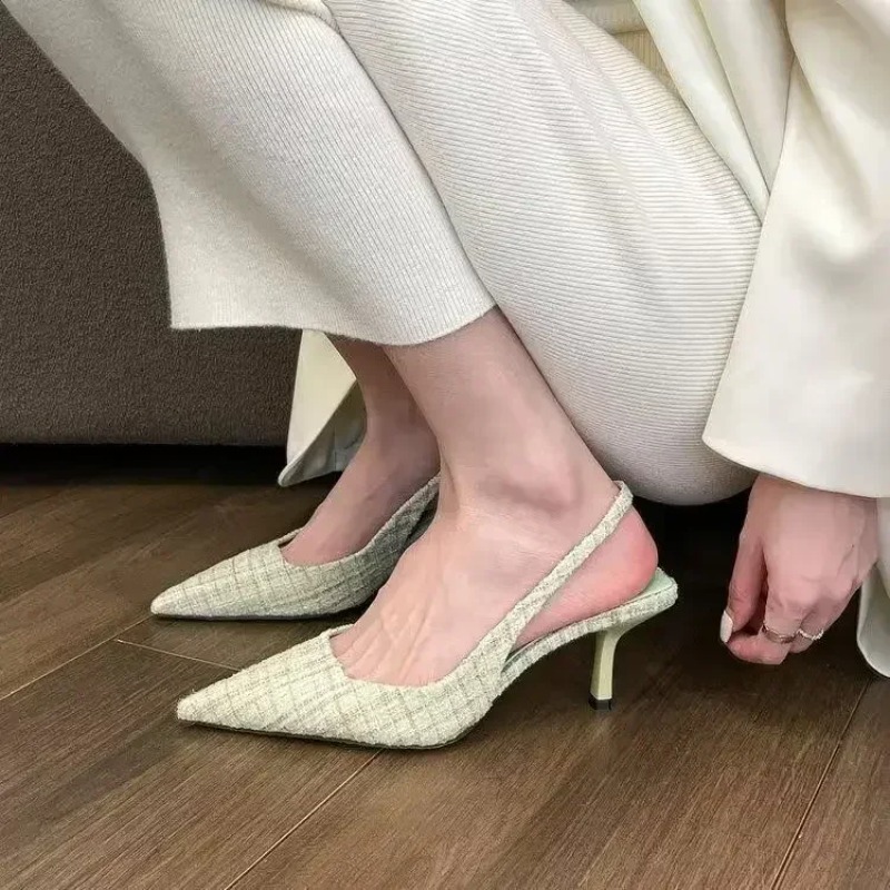 Women'S Fashion Brand Shoes - Туфли-лодочки модного бренда, вязаные, на каблуке