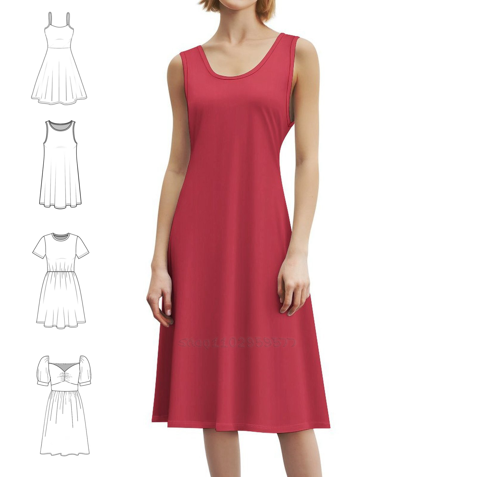 Платье-футляр с цветочной папр – обзор и цена Smocked Dress Women