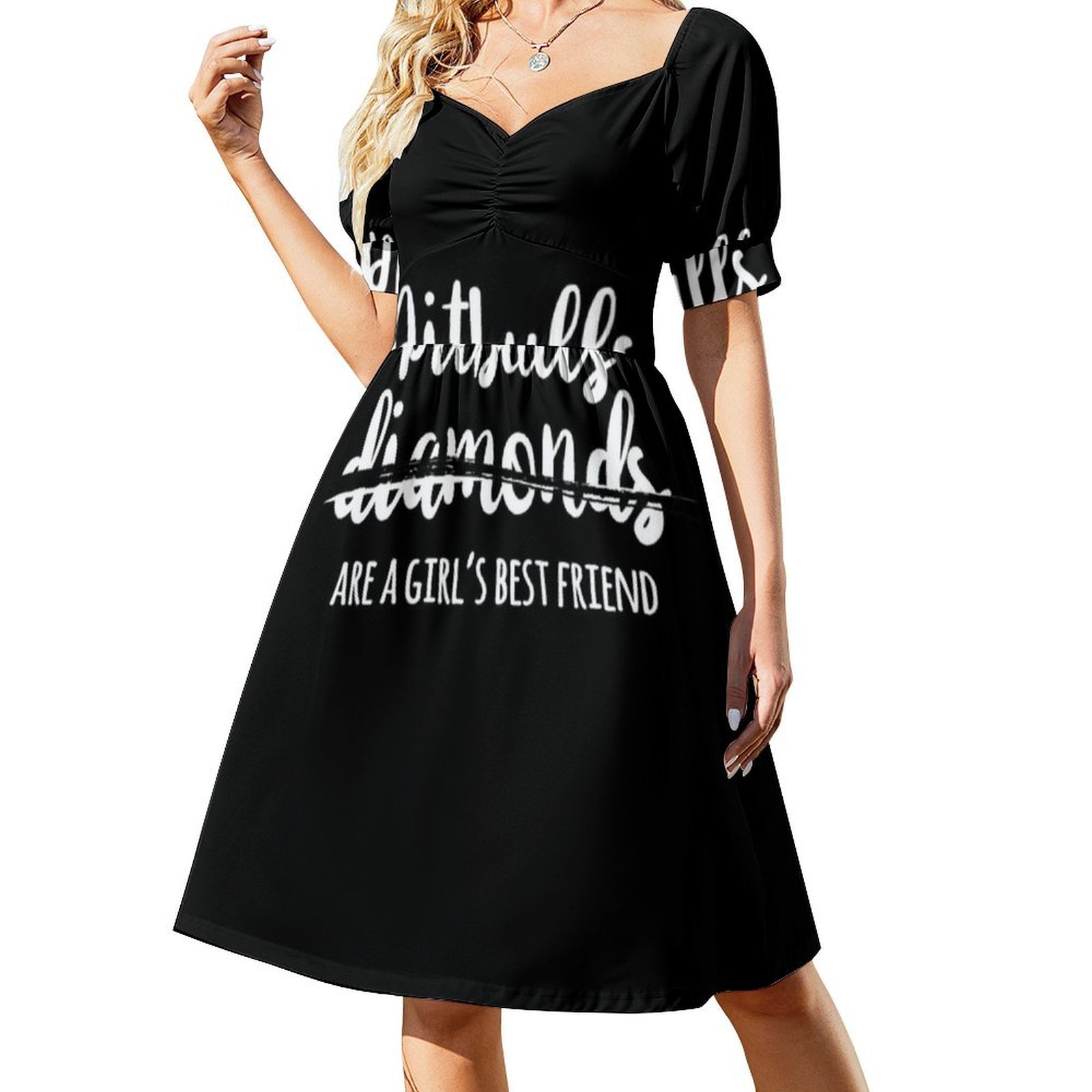 Платье Pitbulls Are A Girl's B – обзор и цена Smocked Dress Women