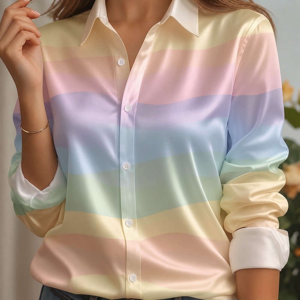 Женская атласная блузка с отло – обзор и цена Trend Women Fashion