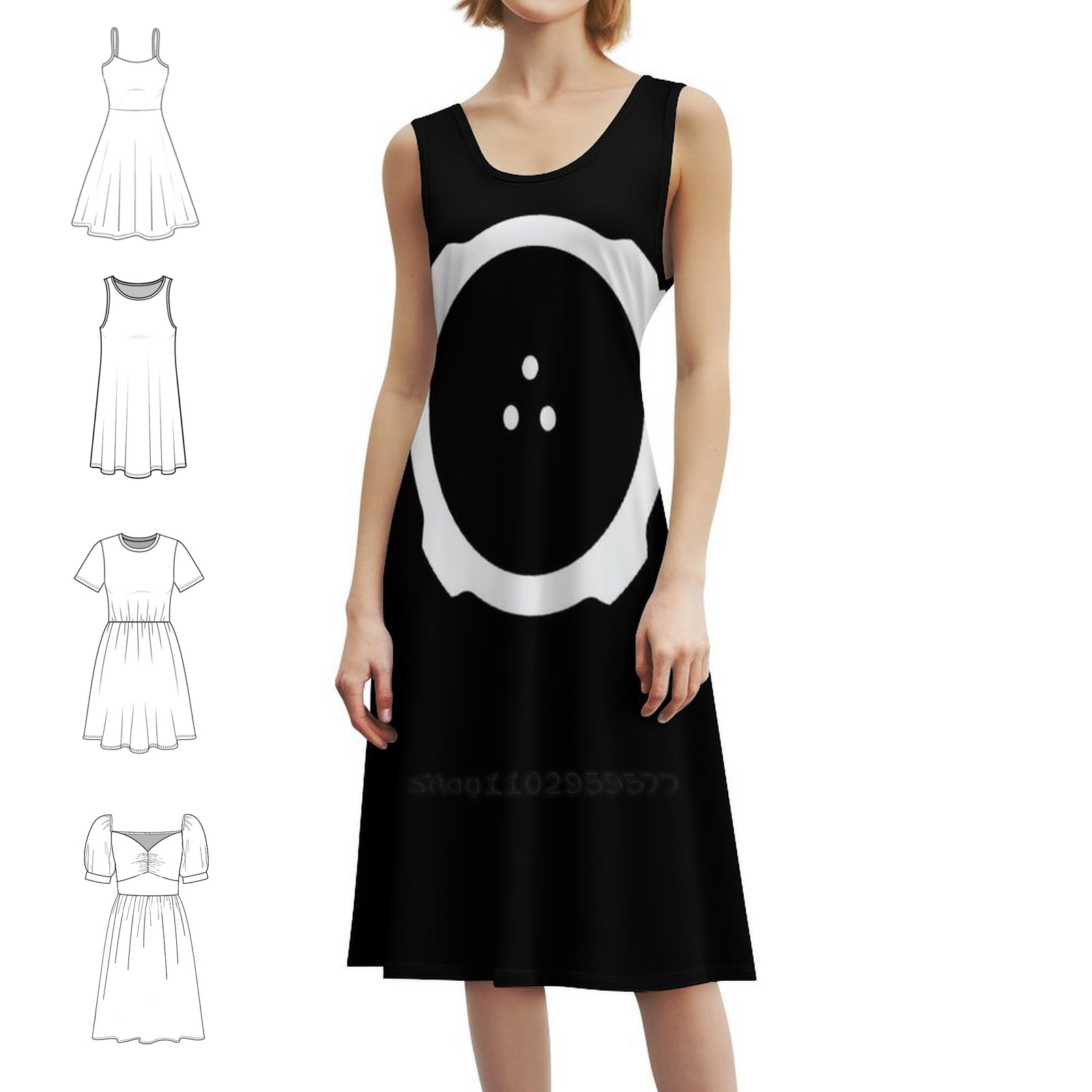 Ghost In The Shell, минималист – обзор и цена Smocked Dress Women