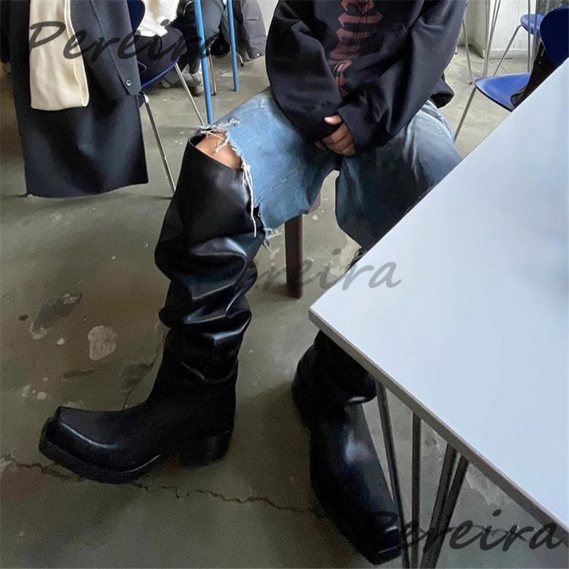 Сапоги выше колена на толстой  – обзор и цена Women'S Fashion Riding Boots