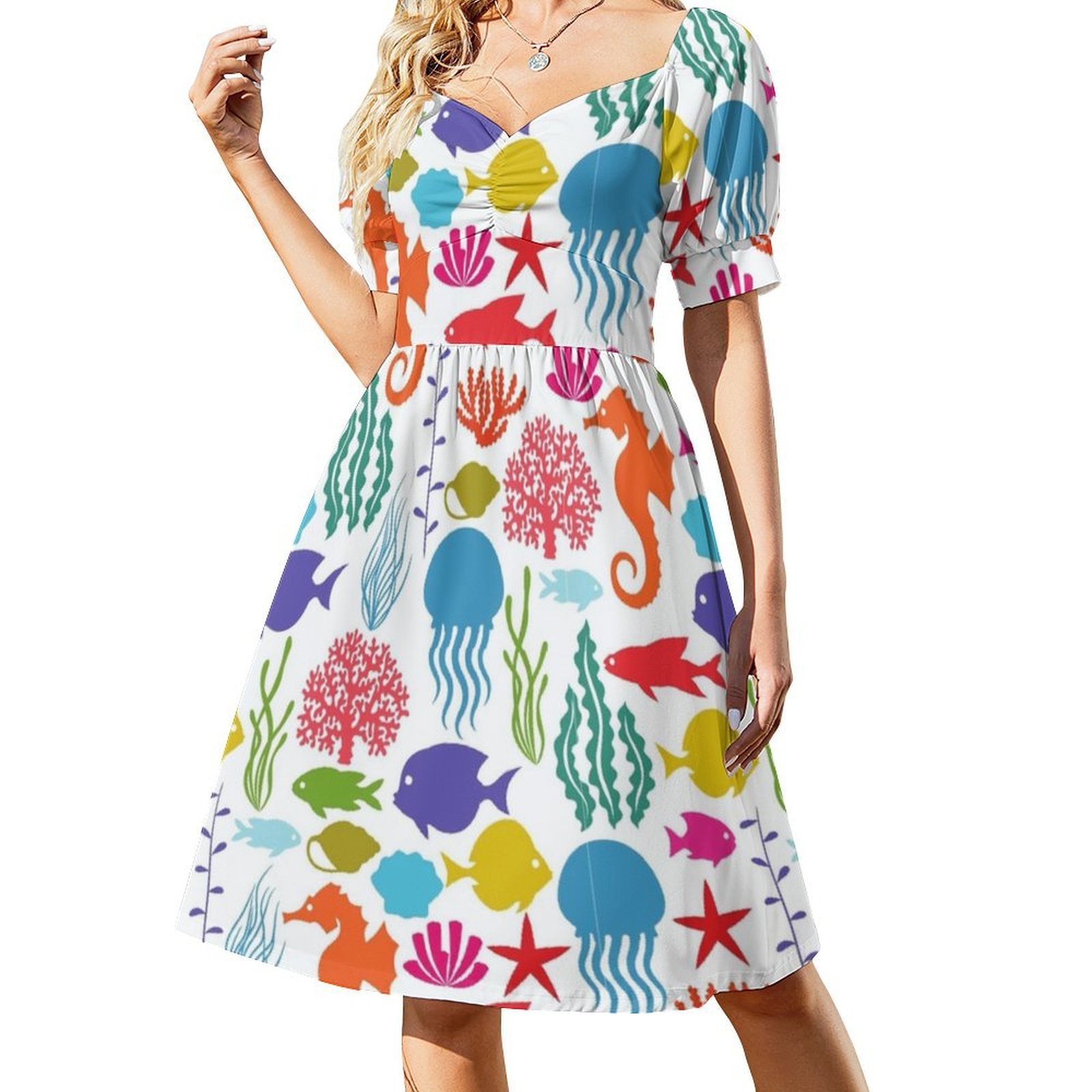 Тропическое платье 08, платье- – обзор и цена Smocked Dress Women