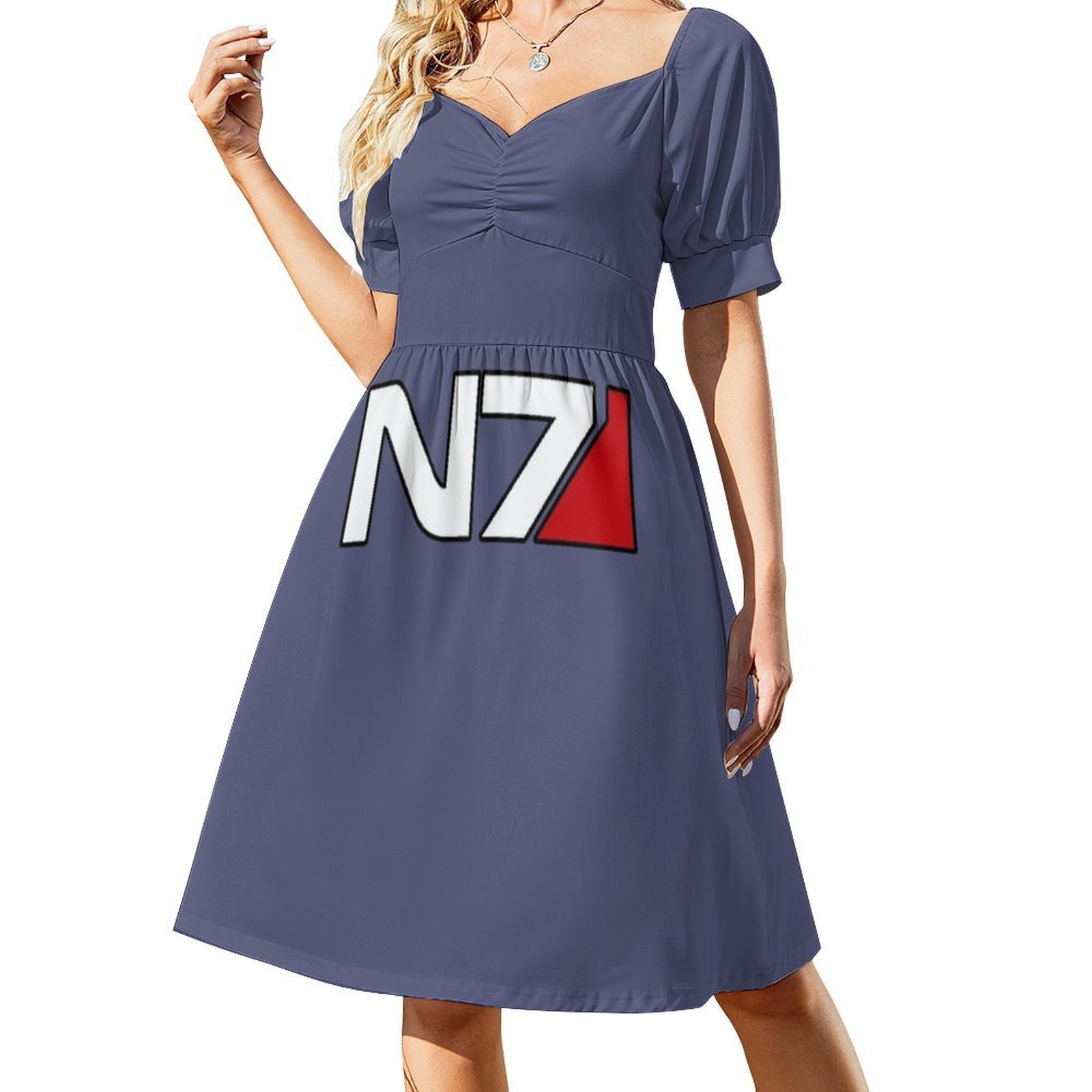 N7 Логотип Цветочный халат Пла – обзор и цена Smocked Dress Women