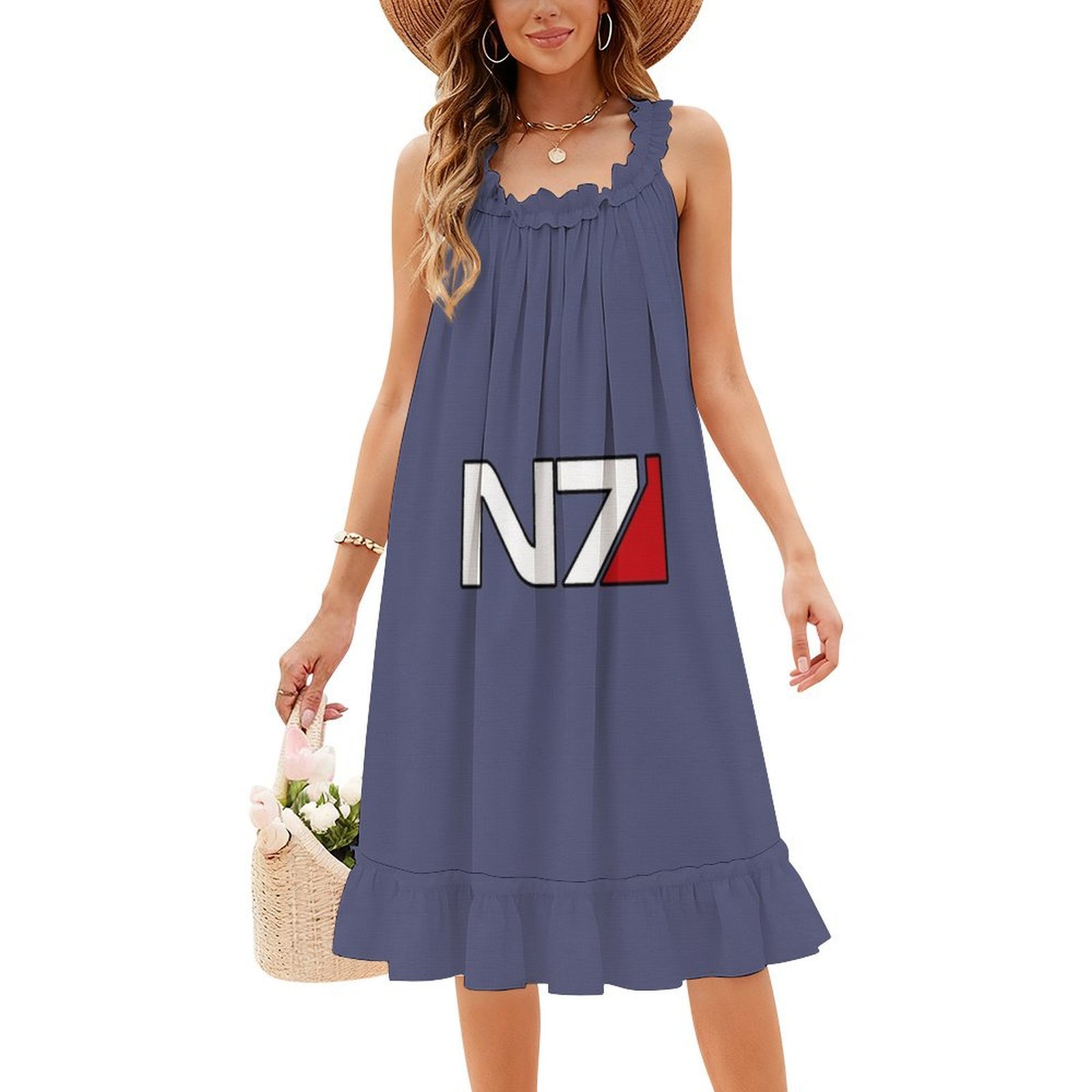 N7 Логотип Цветочный халат Пла – обзор и цена Smocked Dress Women